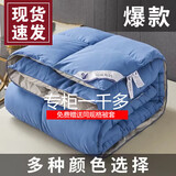 Lady Laura富安娜出品羽绒被95白鹅绒被冬被加厚保暖白鸭绒被春秋被子单双人 蓝灰色 150*200cm  8斤 冬被