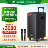 惠威（HiVi）10英寸专业广场舞智能音响会议音响ktv音响蓝牙拉杆音箱户外音响标配双无线麦克风 MF10