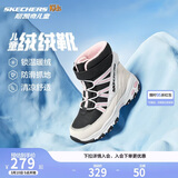 Skechers斯凯奇儿童绒绒靴儿童搭扣加绒靴子女童雪地靴保暖棉鞋664200L