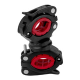 洛克兄弟灯架自行车手电筒灯夹前灯架车夹山地车固定支架骑行装备配件 雅典黑-红