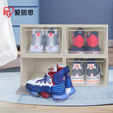 爱丽思塑料鞋盒透明大号AJ球鞋鞋柜防尘防潮鞋架可叠加鞋子收纳盒 4个装