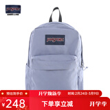 JANSPORT杰斯伯书包轻便双肩包男女旅行包简约背包电脑包学生校园 4QUELA6薰衣草紫-隔层+侧袋-25年