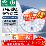 雷士（NVC）led灯盘吸顶灯替换灯芯灯板磁吸灯泡灯条贴片替换灯盘光源灯管 力荐-24W白光/15-20㎡(限购1件)