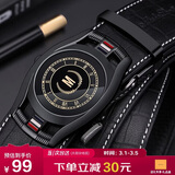 马莎兰缇（MashaLanti）男士皮带鳄鱼纹头层牛皮腰带自动扣裤带生日礼物实用送爸爸老公