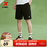 特步短裤男五分裤夏装新款运动裤透气速干裤跑步健身男裤子产品升级 正黑色-0108（针织透气-五分裤）-男 3XL