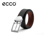 爱步（ECCO）男方金属扣皮带生日礼盒商务休闲腰带裤带 9105892黑色/深棕色