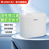 格力空气加湿器母婴专用家用卧室静音除菌办公室桌面迷你小型香薰机低噪细雾增湿机2升大雾量加湿 活性炭过滤SC-2005白色 150mL/h
