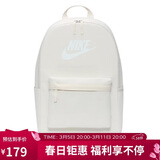 耐克NIKE男女双肩包 书包  HERITAGE  休闲包DC4244-104白 均码