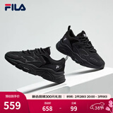 FILA斐乐女鞋跑步鞋火星二代复古老爹鞋运动鞋休闲慢跑鞋FILA MARS Ⅱ 黑色-BK-F12W141116F 37.5