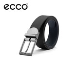 爱步（ECCO）商务休闲皮带针扣腰带男士礼物 9105892 黑色/午夜蓝100cm礼盒装