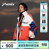 phenix菲尼克斯户外冲锋衣男女拼色休闲运动骑行卫衣防水防风外套登山服 橘子海 XS 宽松版型