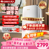 格力（GREE）【干衣除湿】除湿机家用抽湿机40升/天单间≤80㎡低噪回南天除潮防霉吸湿抽湿器智能控湿DH40EF