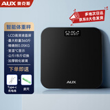 奥克斯体重秤家用小型耐用精准Type-C充电电子秤测人体高精准体脂称重秤 黑色充电