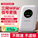 迅优【送1500G体验流量】随身wifi6免插卡4g移动wifi无线wifi网卡便携式路由器全国通用流量2026款5GXY 【三网WIFI6】八核八通道+升级长续航