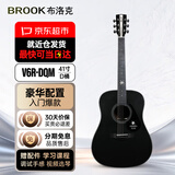 BROOK 布洛克V6吉他初学者入门民谣合板木吉他 V6R-DQM41寸油墨色【新手入门】