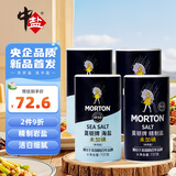 莫顿（MORTON） 精制盐737g*2瓶+海盐737g*2瓶【未加碘】 食用盐