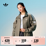 adidas情侣款复古风梭织立领夹克外套男女秋季阿迪达斯官方三叶草   岩层橄榄绿   XXS 2XS