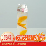 乐扣乐扣（LOCK&LOCK）人鱼线塑料运动水杯便携水壶夏天带提手男女水杯子700ML淡粉色