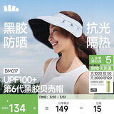 蕉下（beneunder）遮阳帽子女黑胶贝壳防晒帽男太阳帽便携空顶帽大帽檐全脸遮阳 蓝