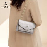 金狐狸牛皮女士包包女包大容量斜挎包单肩包小方包小包轻奢女友生日礼物