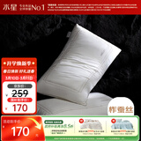 水星家纺蚕丝枕 A类抑菌防螨双层填充蚕丝纤柔枕一对装48cm×74cm