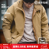 马登工装美式复古连帽羽绒服男春冬加厚保暖外套90白鸭绒男士防寒衣服 卡其色 【男士羽绒服冬季/羽绒服短款/加厚面包服】 XL （155-170斤）