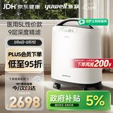 鱼跃医用分子筛制氧机5升L吸氧机家用老人医用级孕妇呼吸雾化8F-5CW