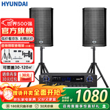 HYUNDAIBK8专业中小型会议室音响套装壁挂式音箱蓝牙功放无线话筒组合教学培训店铺音响系统设备 【两音响/无话筒】会议音响套装（20-100平）
