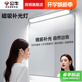 公牛（BULL）镜前灯卫生间浴室专用免打孔化妆专用补光灯充电款梳妆台 【1800毫安】6W+调光调色