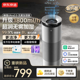 京东京造智能抑菌无雾加湿器空气净化器一体家用轻音 1800ml加湿量 电解水除菌 支持米家APP 睡莲Ultra2