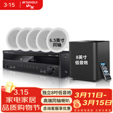 山水（SANSUI）T2 吸顶音响喇叭 5.1家庭影院音响套装 背景音乐客厅 吊顶喇叭 音箱功放家用 T2【900W功放+6.5吋喇叭*5+8吋炮】