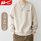 回力卫衣男圆领春秋季印花简约打底衫男长袖t恤休闲外套男装