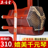 正音堂紫檀二胡乐器非洲小叶紫檀二胡琴入门初学专业考级舞台表演 民族风骨雕升级红木款+精美琴盒