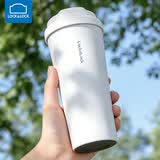 乐扣乐扣（LOCK&LOCK）316L不锈钢保温杯水杯保冷咖啡杯弹跳盖大容量高颜值情侣杯可定制 白色550ml【赠杯刷】