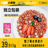 小黄象 水果麦片零食儿童麦片早餐代餐燕麦片草莓口味30g*10袋300g/盒