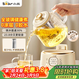 小熊（Bear）全玻璃养生壶 纯玻璃多功能恒温烧水壶 办公室轻音炖煮茶壶 1L YSH-J10D1带滤网