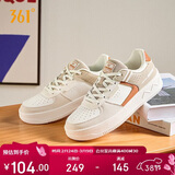 361°运动女鞋春夏季学生复古厚底增高小白休闲板鞋子女682116601F-9