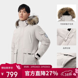 骆驼（CAMEL）户外极寒派克工装毛领情侣款羽绒服保暖加厚中长款外套