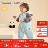 巴拉巴拉童装婴儿连体羽绒服连体衣宝宝衣服2025冬装哈衣爬服萌趣男童女童