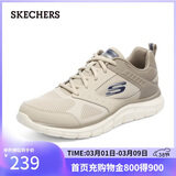 斯凯奇（Skechers）38节礼物男鞋春季软底拼接运动鞋增高舒适厚底健步鞋232398
