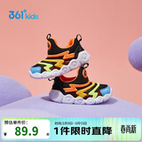 361°童鞋 儿童学步鞋夏季男女童软弹毛毛虫鞋运动宝宝鞋黑26