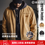 马登工装底特律猎装夹克男美式复古J001巴恩风翻领谷仓外套春季新款 卡其色 厚款 【男士棉服冬季/棉衣男款/袄子】 3XL
