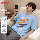 班尼路（Baleno）短袖t恤男夏季新款美式潮牌宽松纯棉五分袖上衣重磅休闲百搭衣服