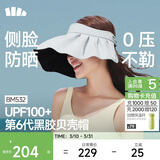 蕉下（beneunder）遮阳帽子黑胶贝壳防晒帽女防紫外线大檐太阳帽空顶帽BM532蓝