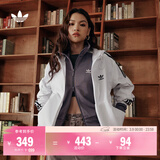 adidas经典三条纹运动连帽夹克外套男女春季阿迪达斯三叶草   亮白   M