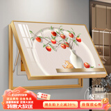瑞尚（RUISHANG） 遮挡电表箱装饰画配电箱可推拉壁画客厅挂画有框电源箱开关盒 平安喜乐 60*40可覆盖（横50竖30）晶瓷面