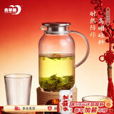 青苹果高硼硅耐热玻璃水壶1.6L 可明火直烧冷水壶花茶壶泡茶围炉煮茶壶