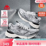 卡帕（Kappa）女鞋老爹鞋氢轨运动鞋女冬季加绒保暖棉鞋子女 奥运灰 36