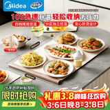美的（Midea）随心卷折叠暖菜板 加热板饭菜保温板热菜板家用加热桌垫柔性面板加热杯垫暖菜热牛奶神器HBU6640R1