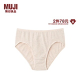 MUJI MUJI 女式 罗纹编织 中腰短裤 内裤 燕麦色 L